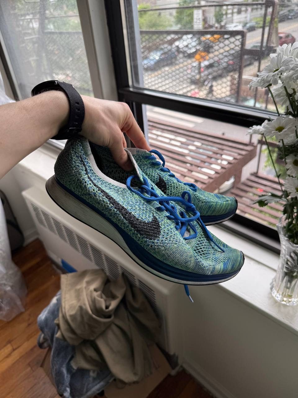 Nike Nike Flyknit 2015 trainers tranquil aqua blue mint us10 men Size US 10 / EU 43 - 1 Thumbnail