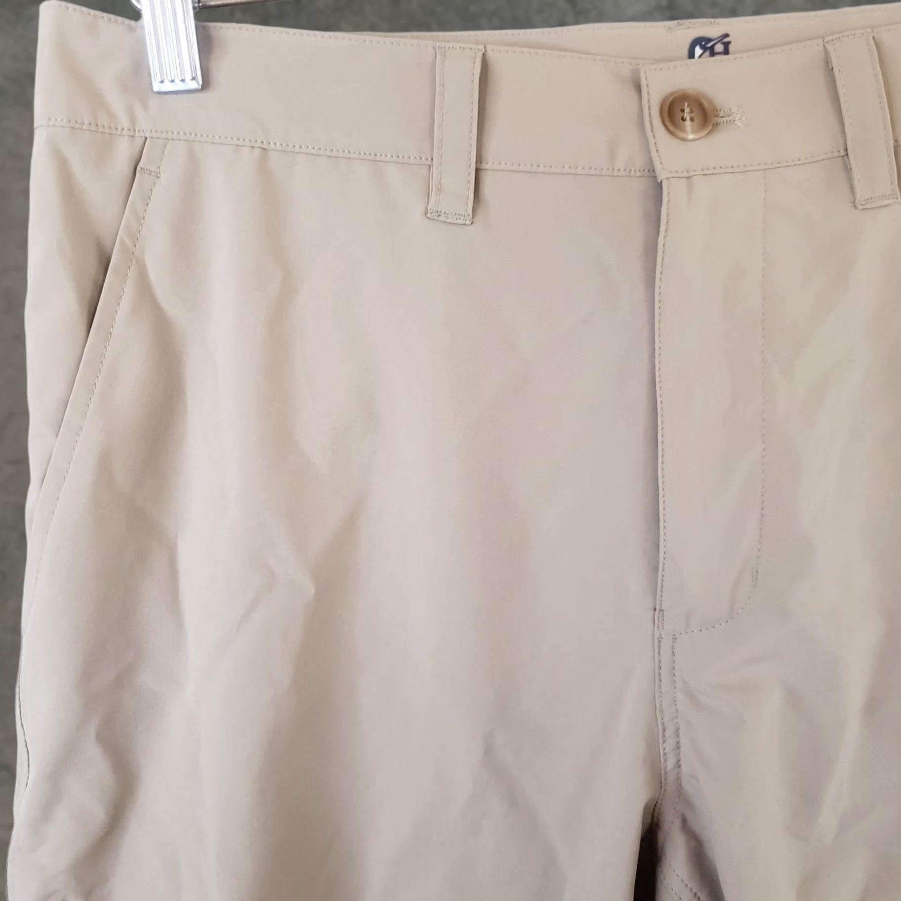 Logo 7 HARLESTONS KHAKI Polyester Spandex Bird Logo Shorts Men's 33x8 Golf Casual Workwear Outdoor Sports Size US 33 - 1 Thumbnail
