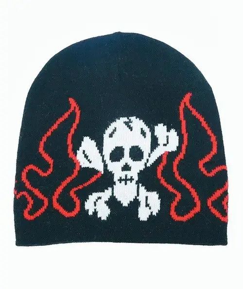 Other Skullies & Beanies Fire Knitted Hat Size ONE SIZE - 1 Thumbnail