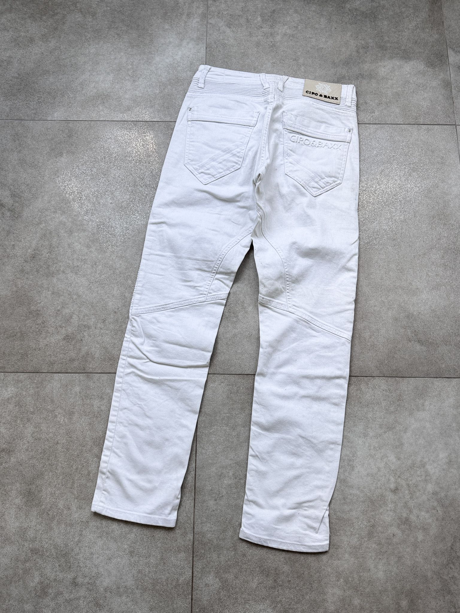 Japanese Brand Vintage Cipo Baxx White Jeans Size US 31 - 2 Thumbnail
