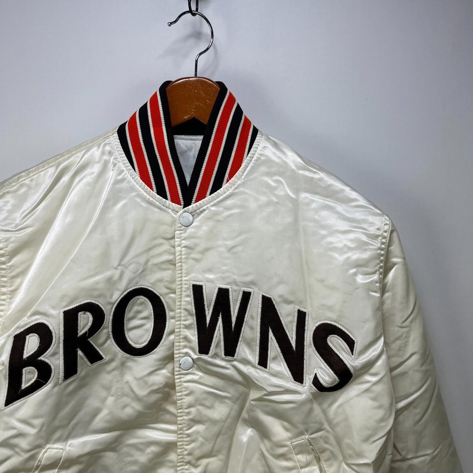 Starter Vintage 90s Starter Cleveland Browns Bomber Jacket Medium Size ONE SIZE - 2 Thumbnail