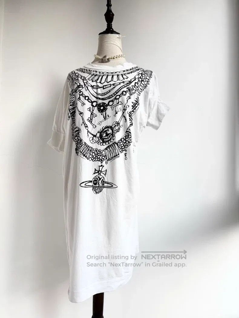 Vivienne Westwood Vivienne Westwood White Saturn Print Ruffle Dress with Irr Size M / US 6-8 / IT 42-44 - 2 Thumbnail