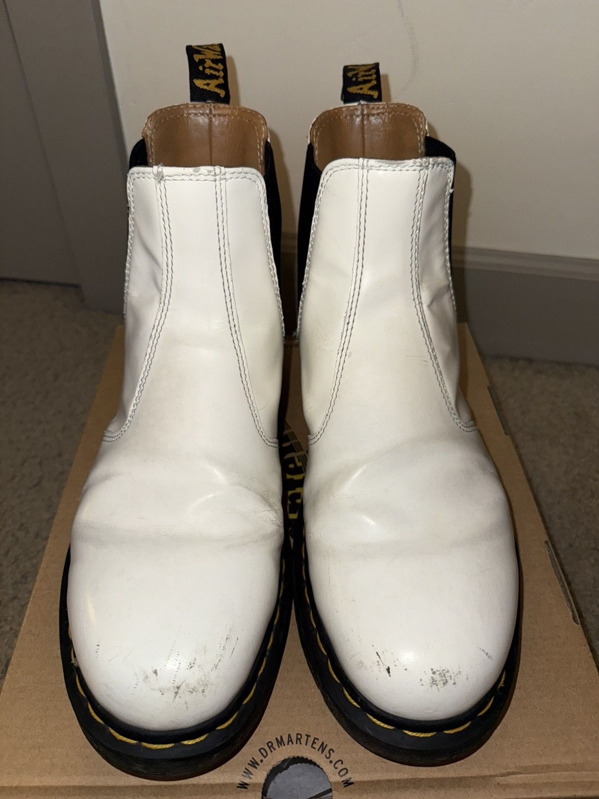 Dr. Martens White Boots Size US 11 / EU 44 - 2 Thumbnail
