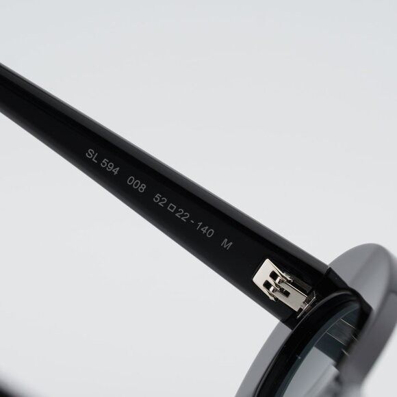 Saint Laurent Paris Saint Laurent SL 594 008 Sunglasses Black Oval Frame, Black Size ONE SIZE - 6 Thumbnail