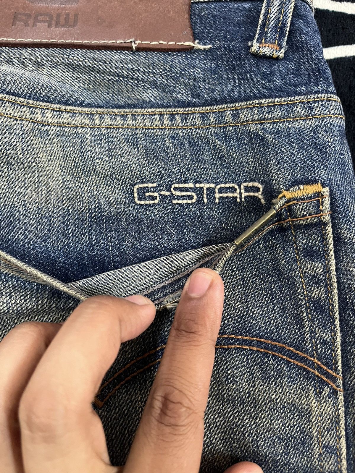 G-Star Vintage G Star Raw Curvy Leg Mudwash Denim Size US 33 - 17 Thumbnail