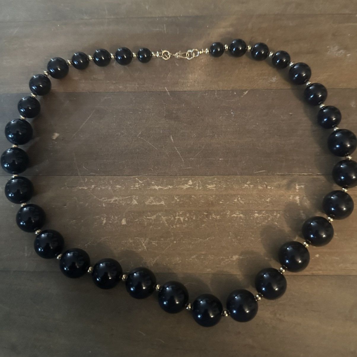 Monet Vintage Monet chunky black bead necklace Size ONE SIZE - 2 Thumbnail