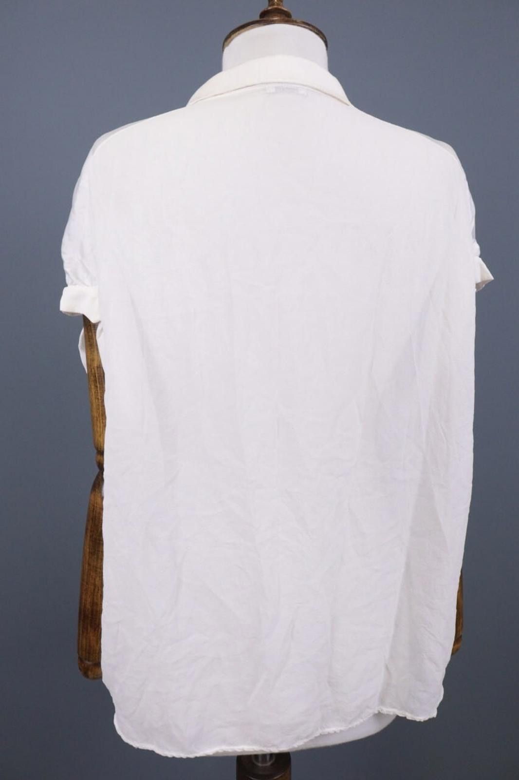Designer Transit Par Such White Button Down Top Shirt Size 5 Size M / US 6-8 / IT 42-44 - 10 Thumbnail