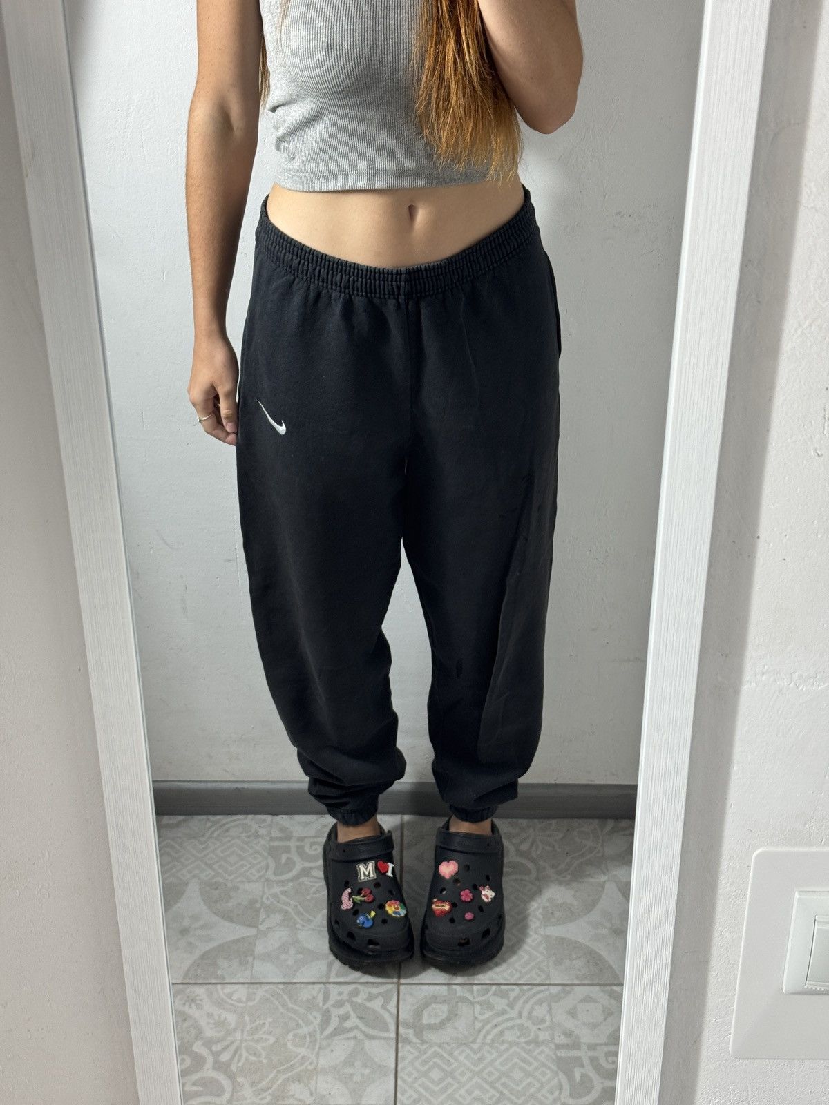 Nike VINTAGE NIKE MINI SWOOSH MADE IN USA SWEATPANTS Size 30" / US 8 / IT 44 - 2 Thumbnail