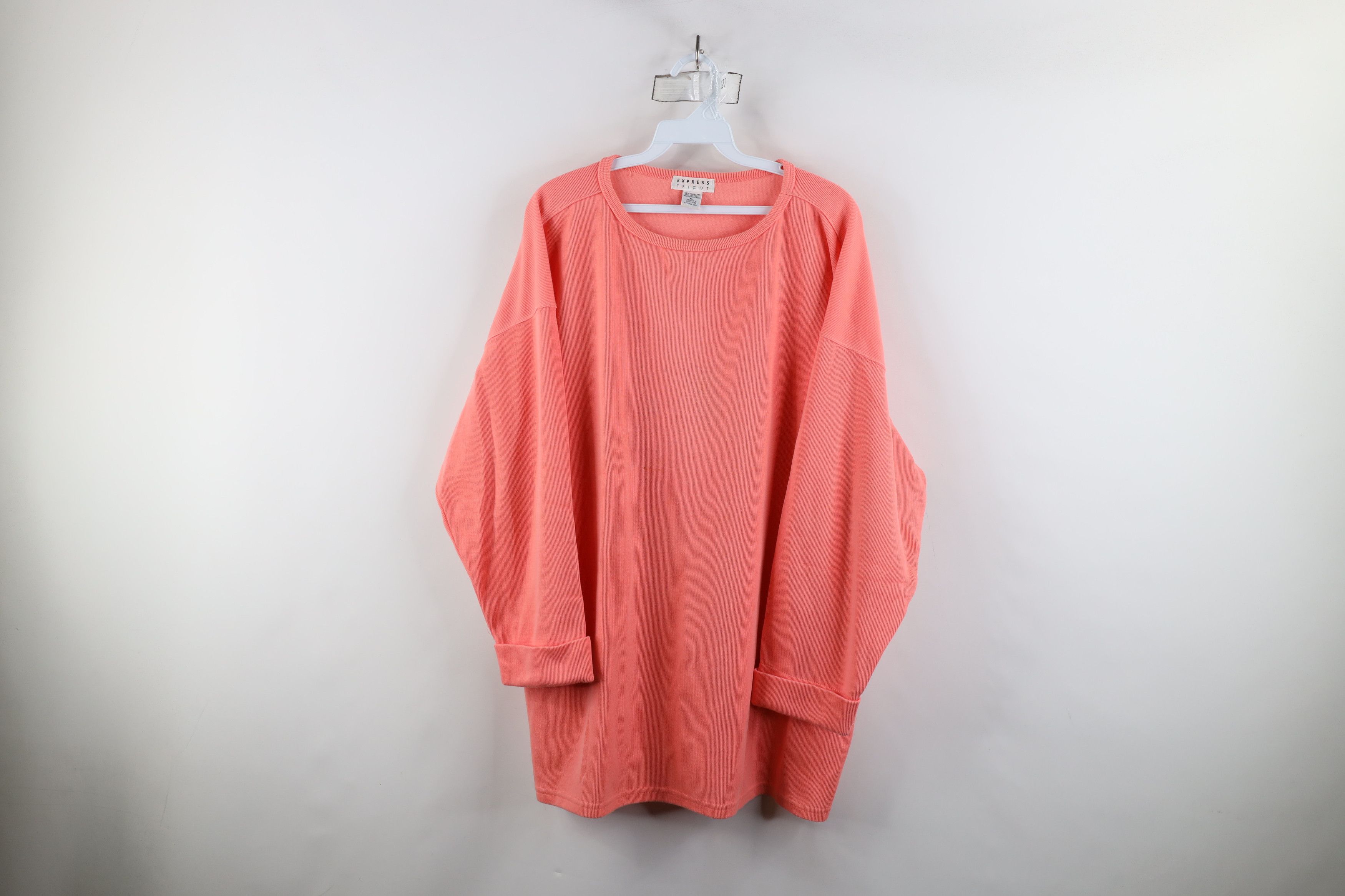 Express × Vintage Vintage 90s Express Thermal Ribbed Knit 3/4 Sleeve T-Shirt Size XL / US 12-14 / IT 48-50 - 1 Thumbnail