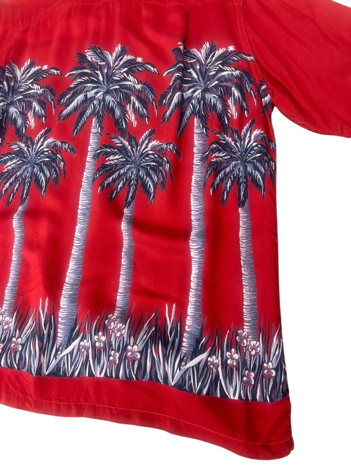 Aloha McCoy Sportswear Palm Trees 100% Rayon Hawaiian Shirt