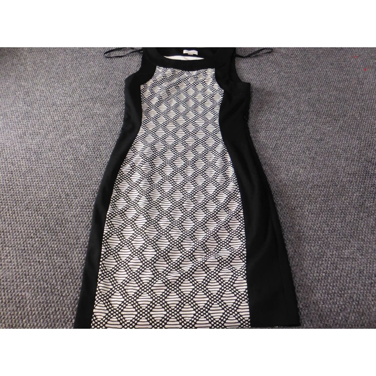 Calvin Klein Calvin Klein Womens Dress A-Line Zip Knit Polyester Plaid Gray 4 Short Sleeveless Crew Neck Casual Summer Size 27" / US 4 / IT 40 - 2 Thumbnail