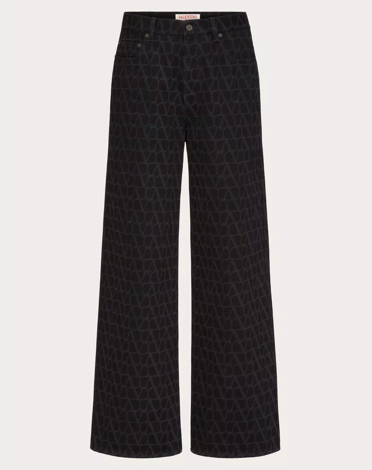 Valentino oc11z0625 Denim Pants With Toile Iconographe Print in Black Size US 30 / EU 46 - 1 Thumbnail