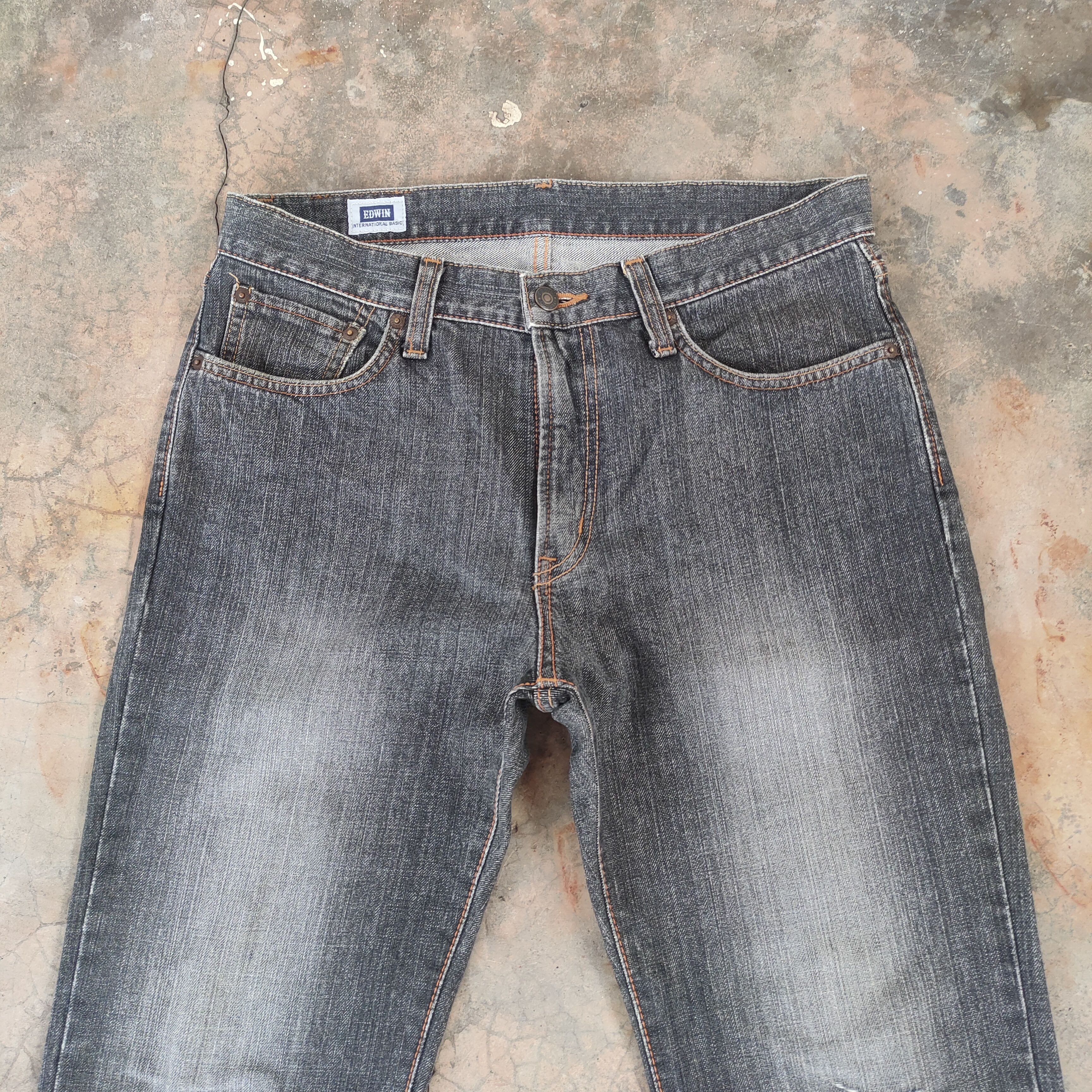 Edwin W33 VINTAGE EDWIN FADED BLACK DISTRESSED JEANS PANTS Size US 33 - 3 Thumbnail