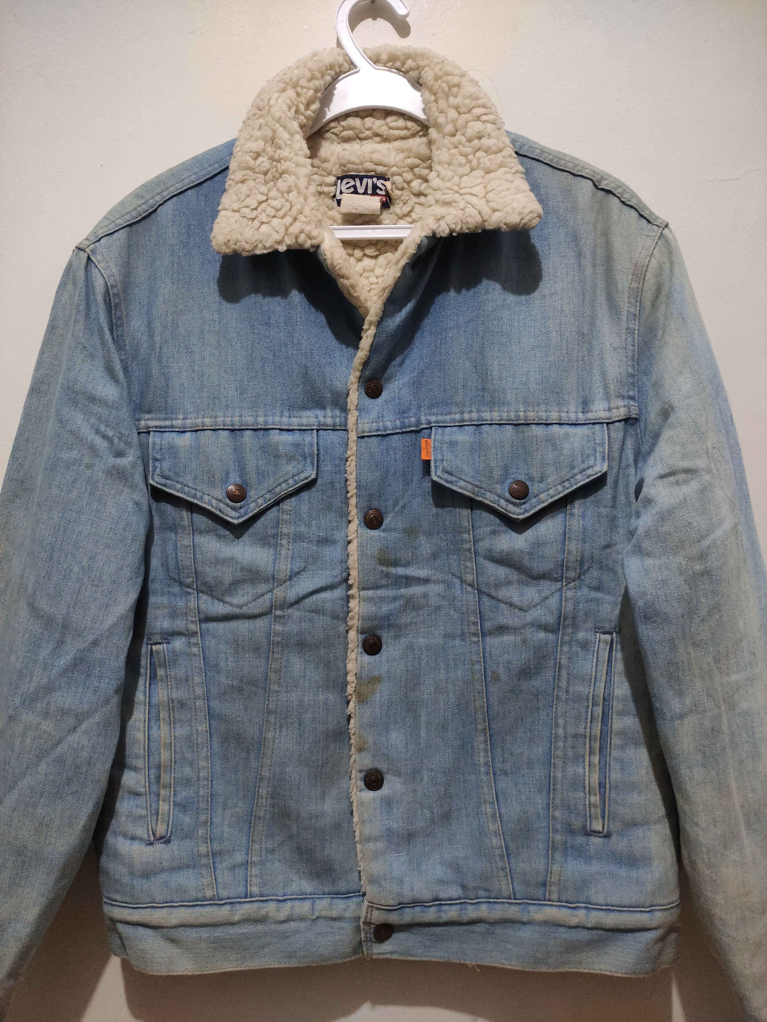Levi's Vintage 1970's Levis Sherpa Lined Trucker Jacket Size US S / EU 44-46 / 1 - 9 Thumbnail