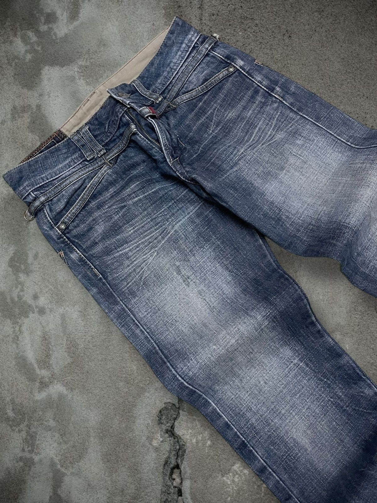 Marithe + Francois Girbaud Vintage 1990s Designer Marithe Francois Girbaud Flared Denim Size US 26 / EU 42 - 7 Thumbnail