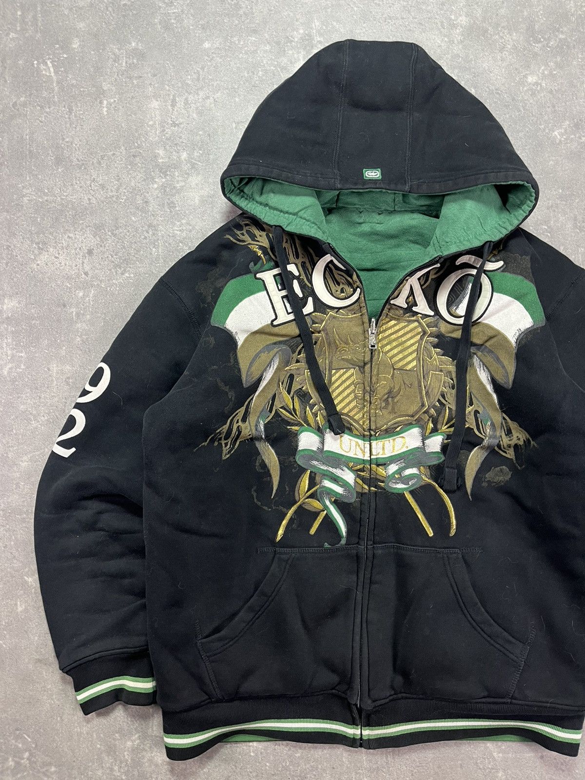 Ecko Unltd. Ecko Unlimited Reversible Printed Heavy Baggy Zip Hoodie M L Size US M / EU 48-50 / 2 - 3 Thumbnail