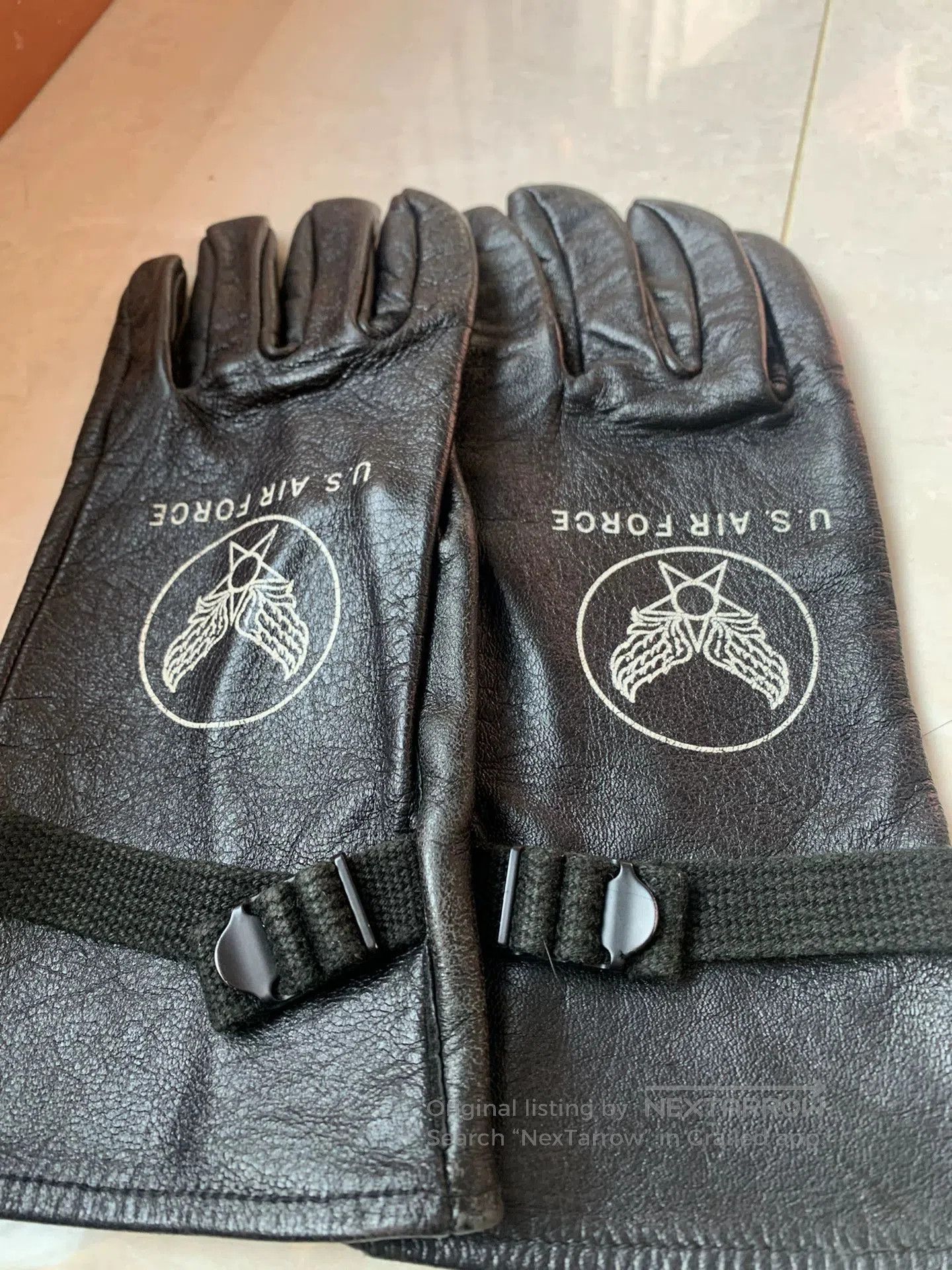 The Real McCoy's The Real McCoy's Horsehide Motorcycle Gloves. Size ONE SIZE - 3 Thumbnail