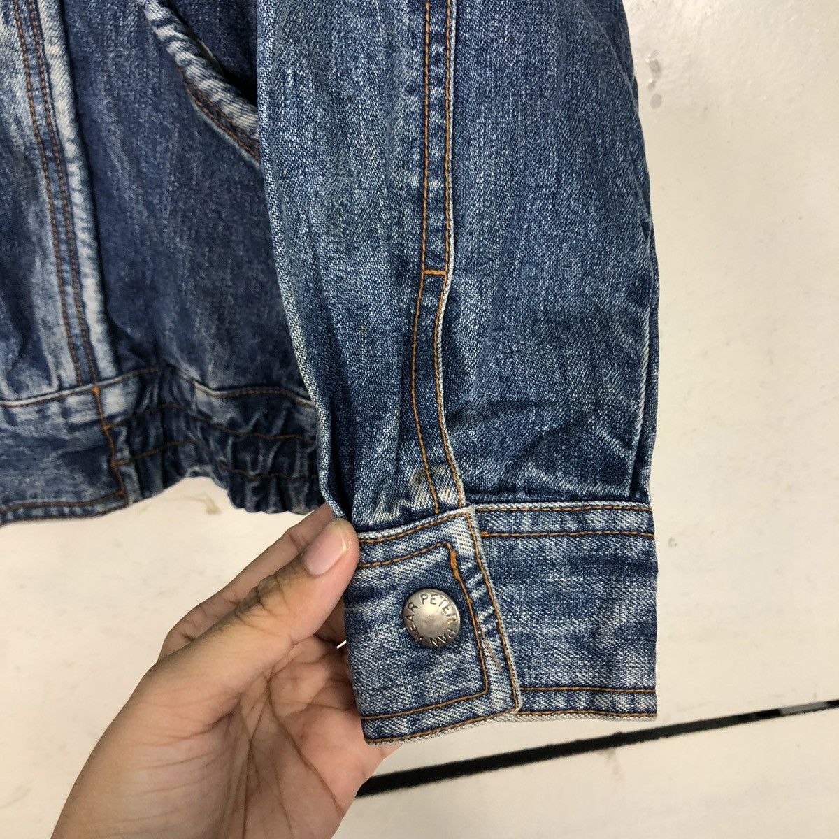 Japanese Brand 🔥VINTAGE BOMBER DENIM JACKET CELL TOKYO JAPAN ISSEY MIYAKE Size US S / EU 44-46 / 1 - 17 Thumbnail