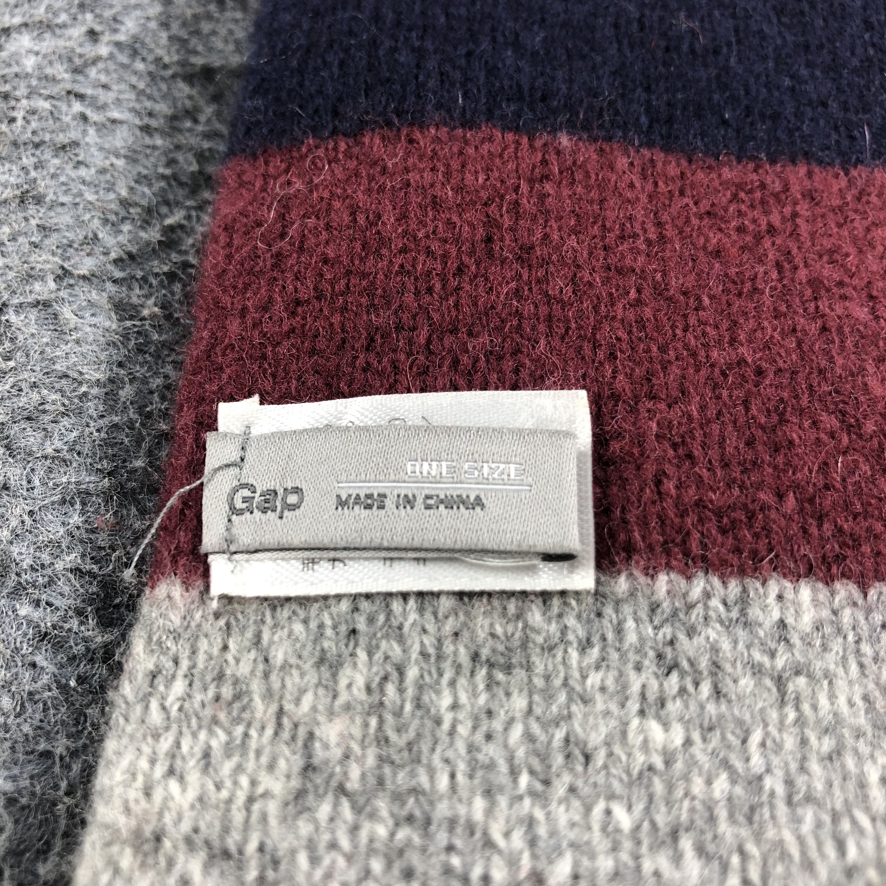 Gap GAP Striped Wool Scarf Muffler V675 Size ONE SIZE - 4 Thumbnail