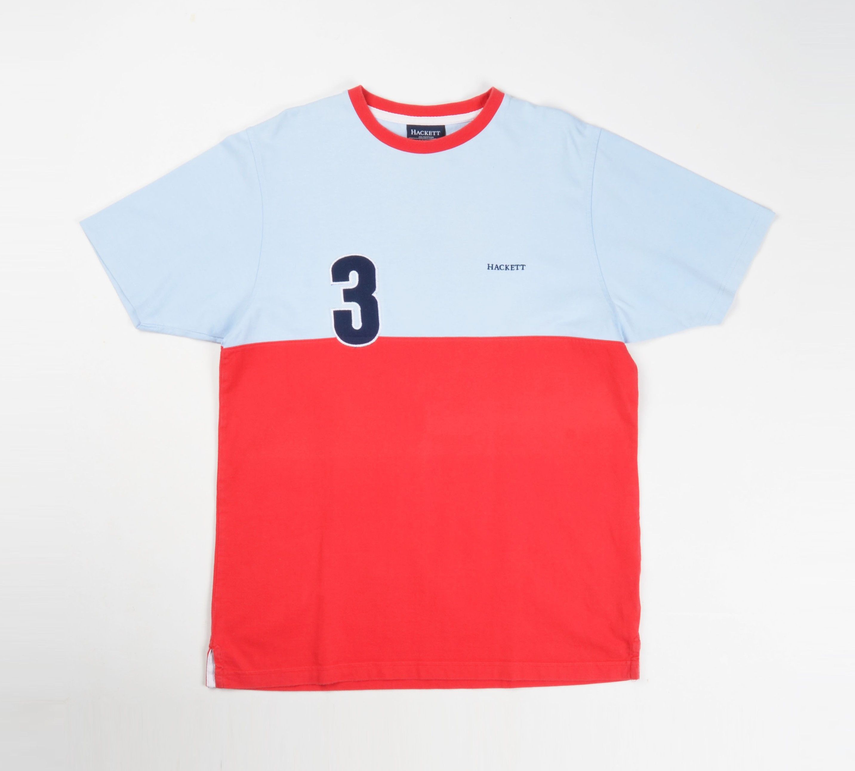 Hackett Vintage Hackett 90's Number 3 Rugby T-shirt Size US L / EU 52-54 / 3 - 1 Thumbnail