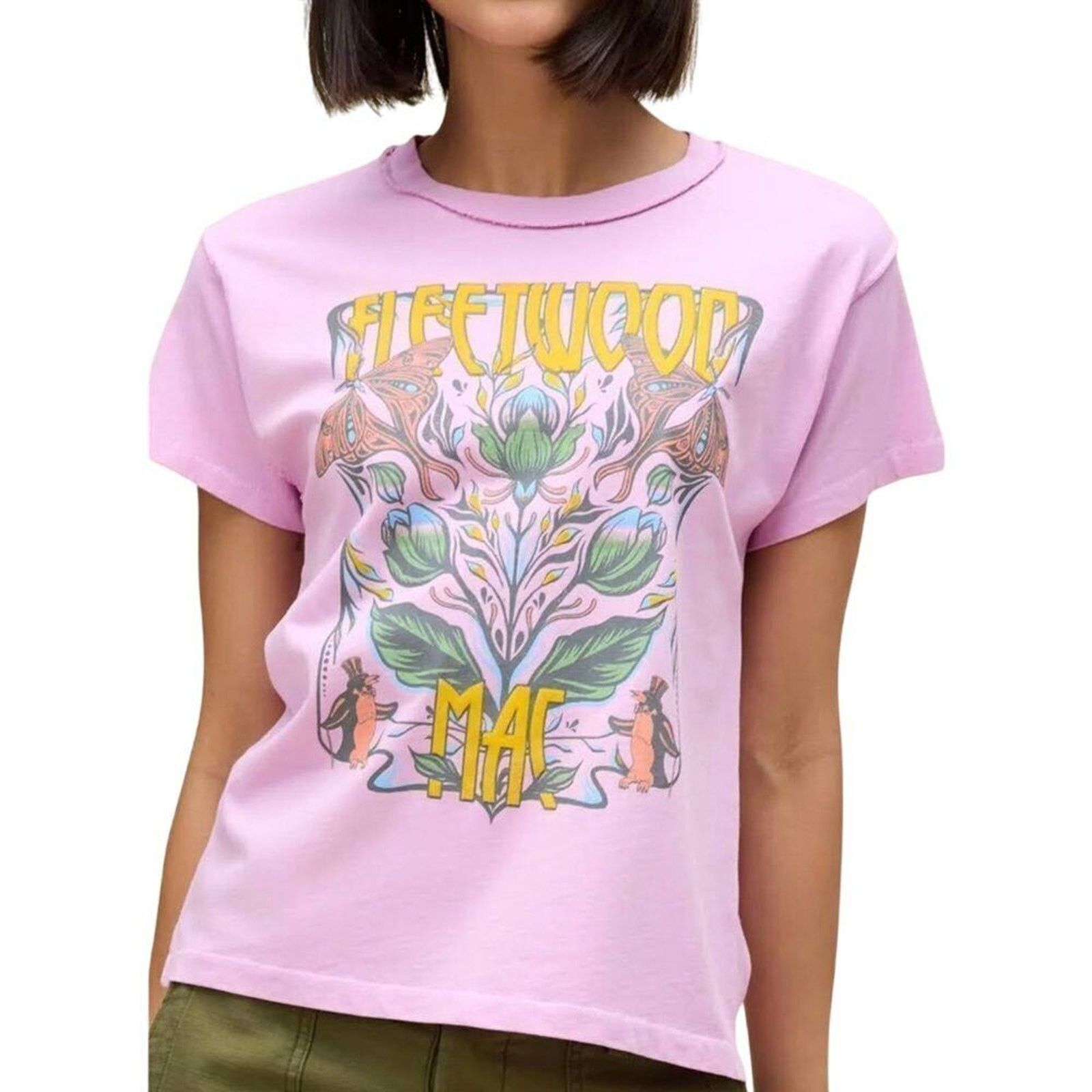 Daydreamer DAYDREAMER Fleetwood Mac Lilac Butterflies Reverse GF Tee Size M / US 6-8 / IT 42-44 - 2 Thumbnail