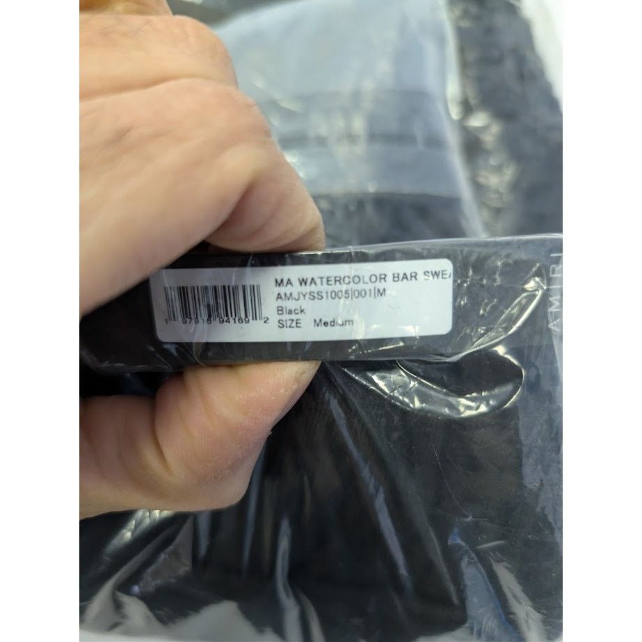 Amiri o1rshd1 MA Watercolor Bar Sweatshort in Black Size US 32 / EU 48 - 18 Thumbnail