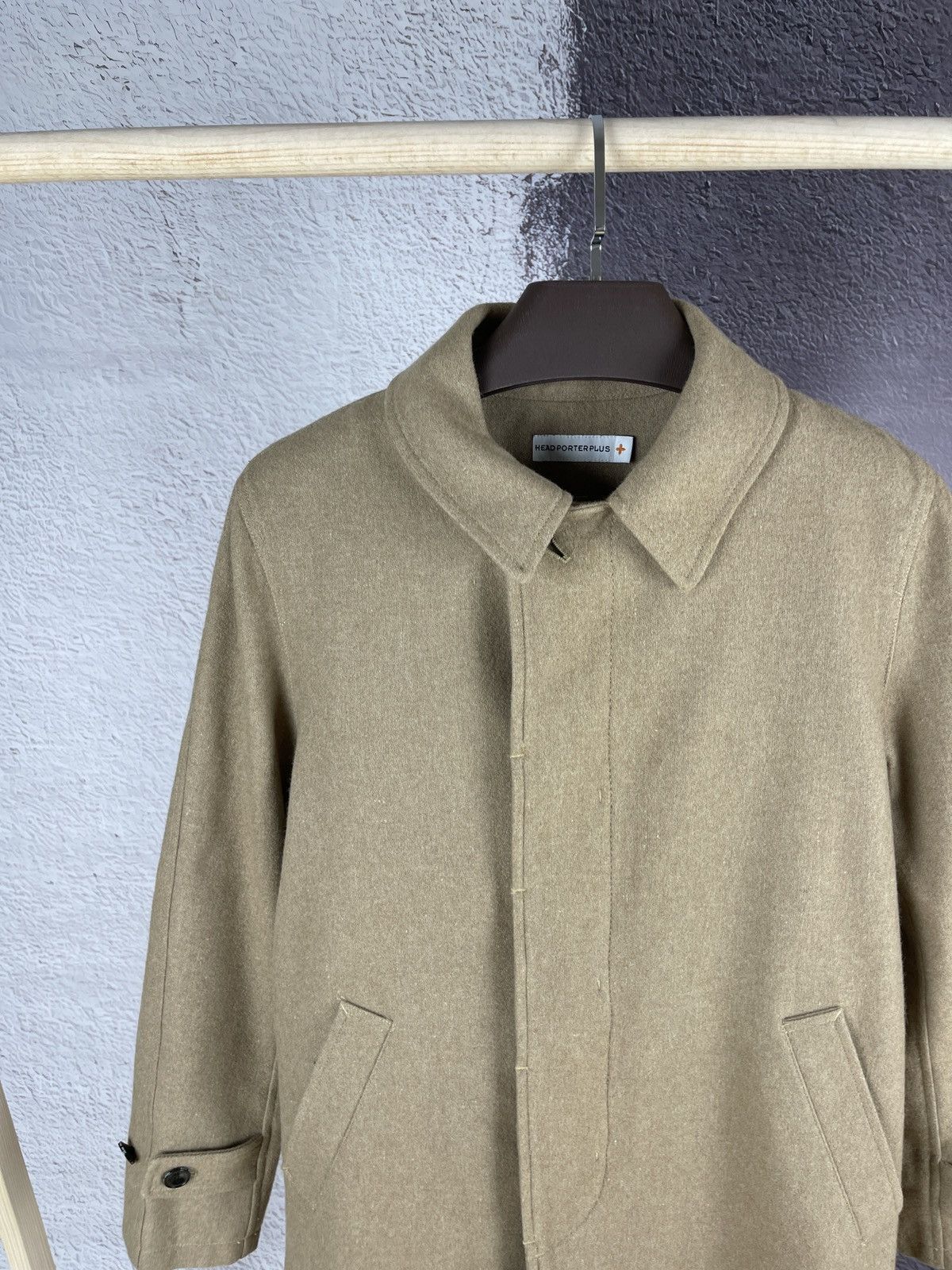 Head Porter Head Porter Plus beige single breasted wool coat size L Size US L / EU 52-54 / 3 - 3 Thumbnail
