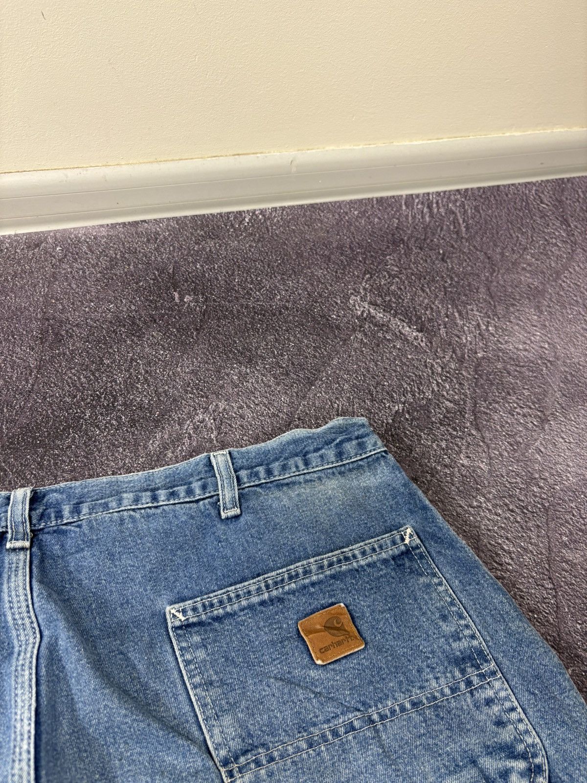 Carhartt Vintage Carhartt Dungaree Fit Faded Blue Denim Baggy Jeans Size US 40 / EU 56 - 8 Thumbnail