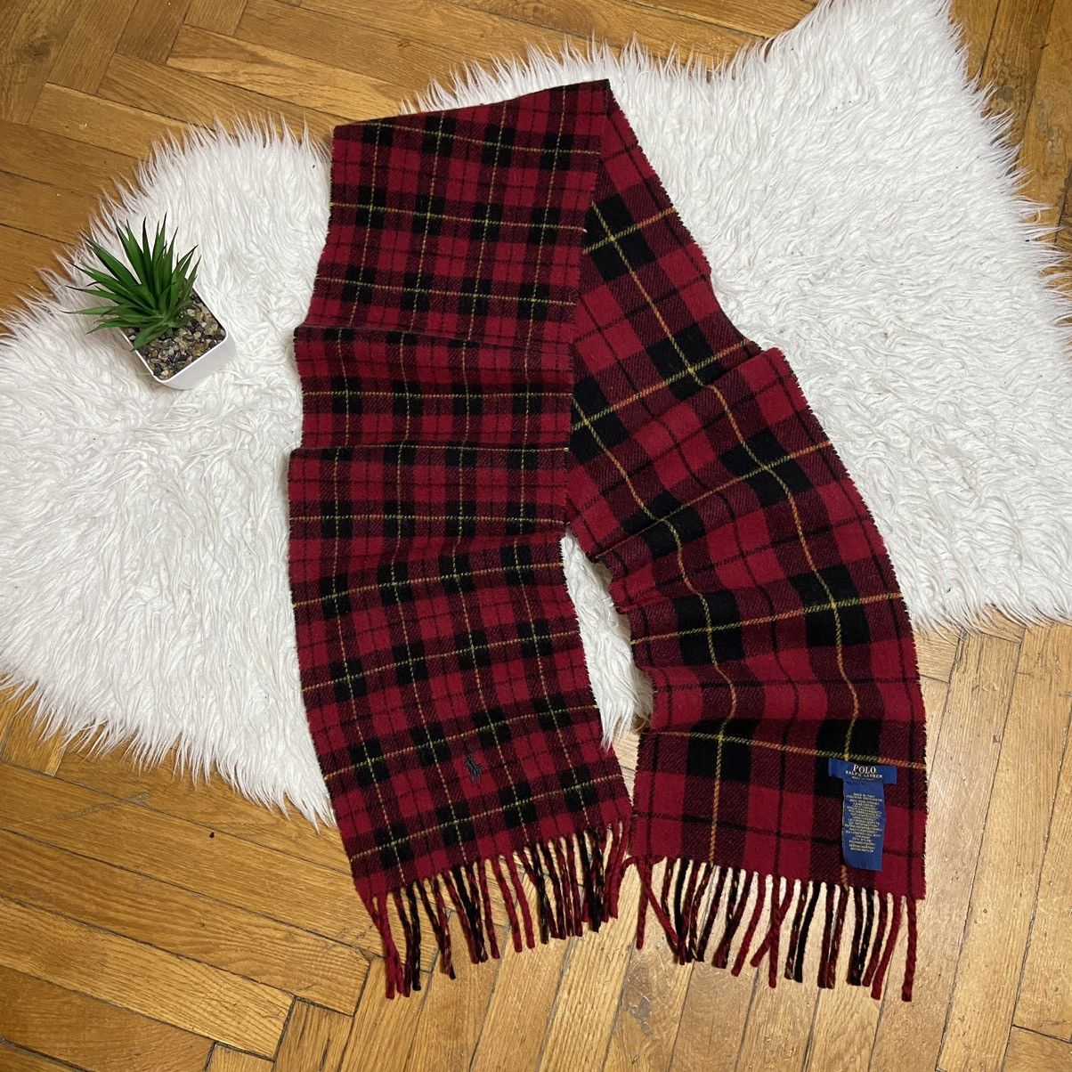 Polo Ralph Lauren 📌 Vintage Polo Ralph Lauren Virgin Wool Scarf Neckwear Size ONE SIZE - 1 Thumbnail