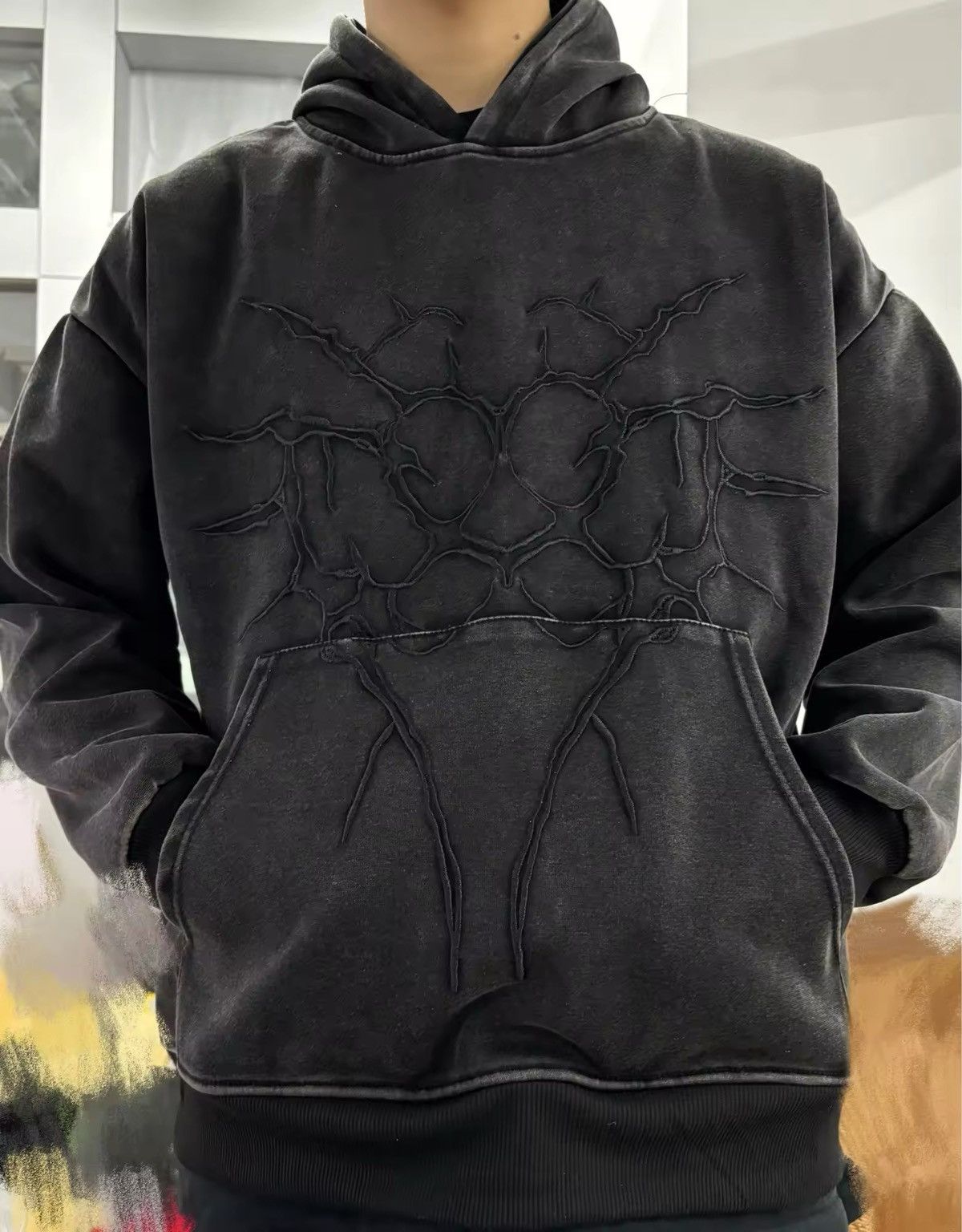 Japanese Brand × Other Embroidery Oversized Sweatshirt Size US XXL / EU 58 / 5 - 1 Thumbnail