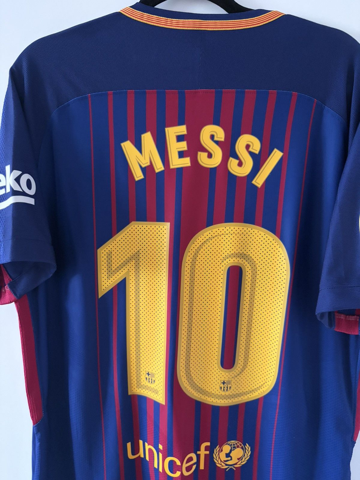 Barcelona nike 2017/2018 domowa Messi meczowa Aeroswift — zdjęcie 2