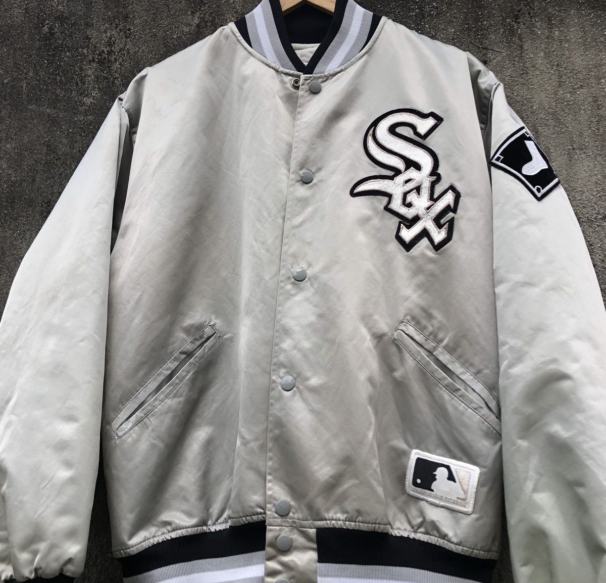 Vintage Vintage Felco MLB Chicago Sox Quilted Satin Bomber Jacket 🇺🇸 Size US L / EU 52-54 / 3 - 2 Thumbnail