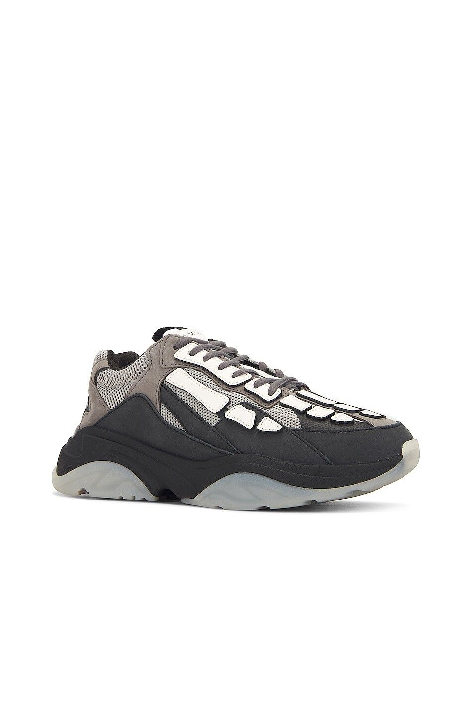 Amiri o1gr1nt0426 Bone Low-Top Sneakers in Black/Grey Size US 15 / EU 48 - 2 Thumbnail