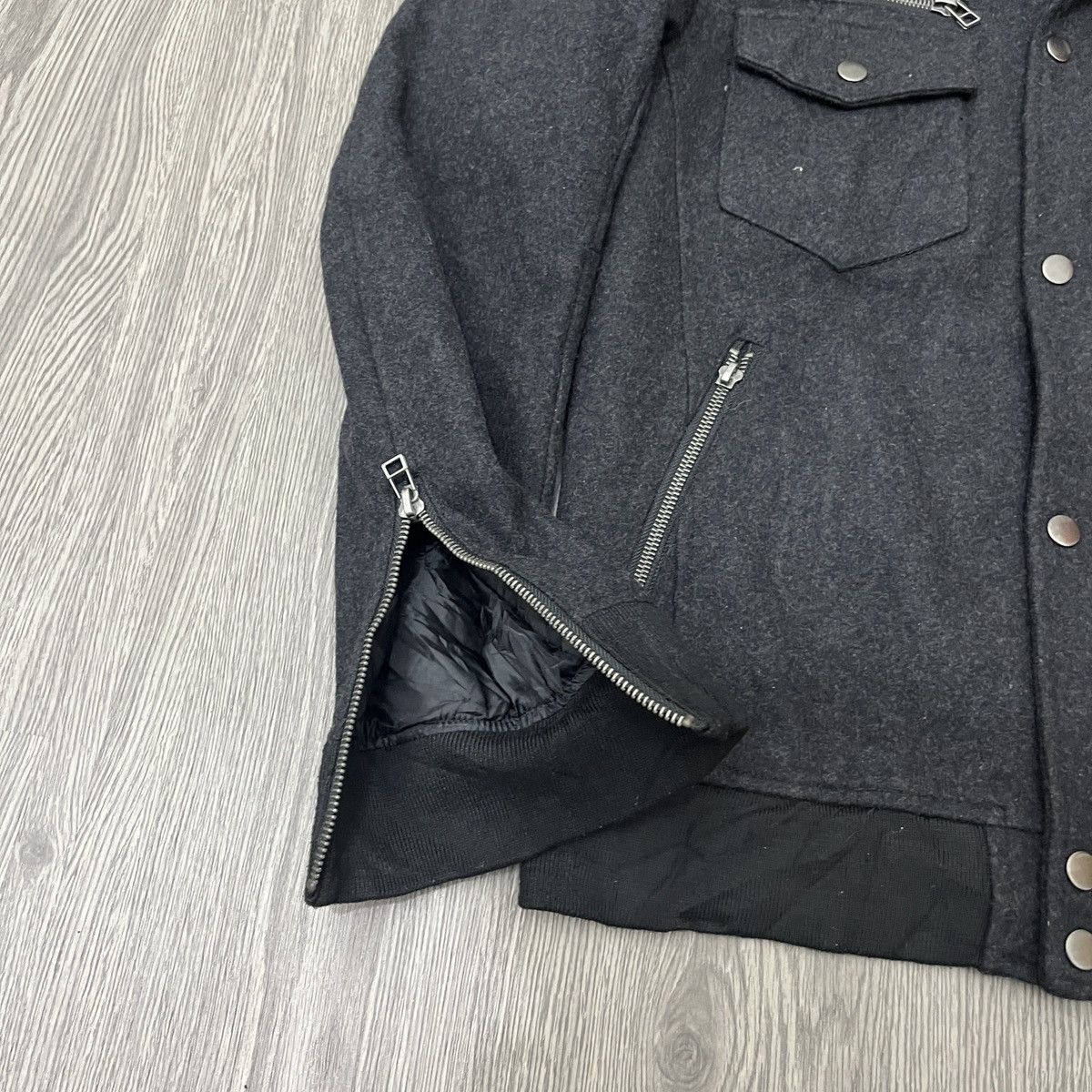 20471120 Semantic Design - 100% Wool Punk Jacket ifsix Lgb Size US L / EU 52-54 / 3 - 6 Thumbnail