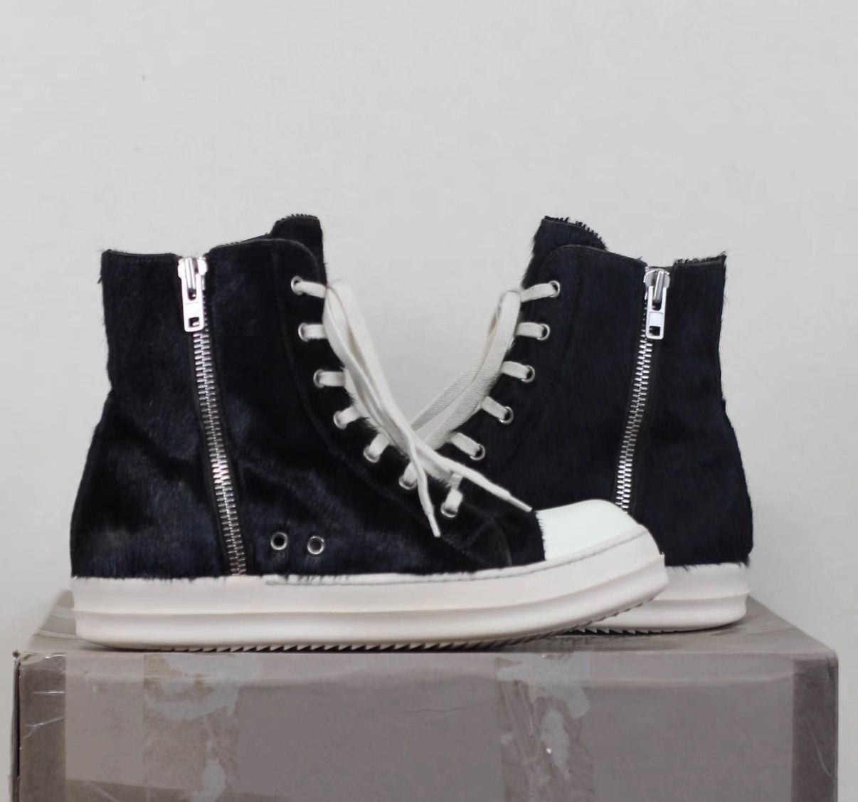 Rick Owens Rick Owens Pony Hair Bubble Converse-Inspired Sneakers Size US 8 / EU 41 - 4 Thumbnail