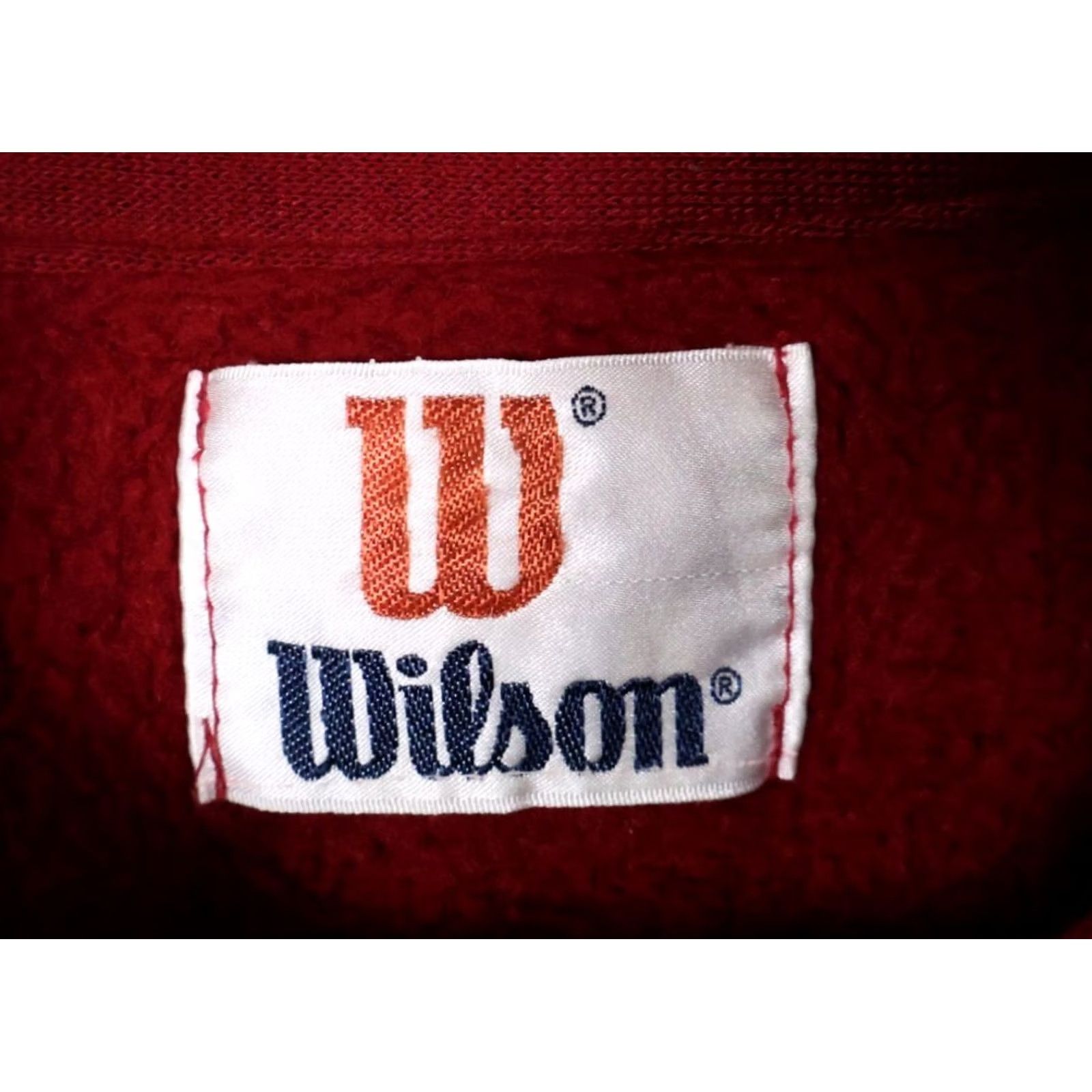Wilson VINTAGE Wilson Full Zip Sweatshirt Mens XL Red White Lightweight Acrylic 80s Retro Jacket Size US XL / EU 56 / 4 - 3 Thumbnail
