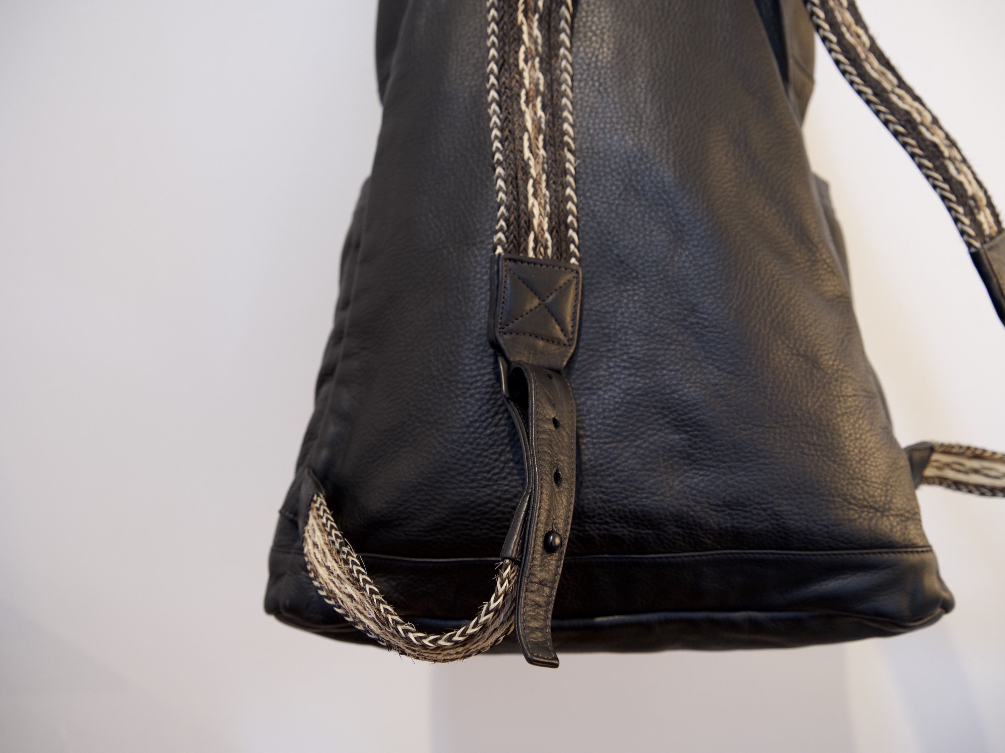 Patrik Ervell Leather Daypack w/ Hand-Braided Horsehair Straps Size ONE SIZE - 6 Thumbnail