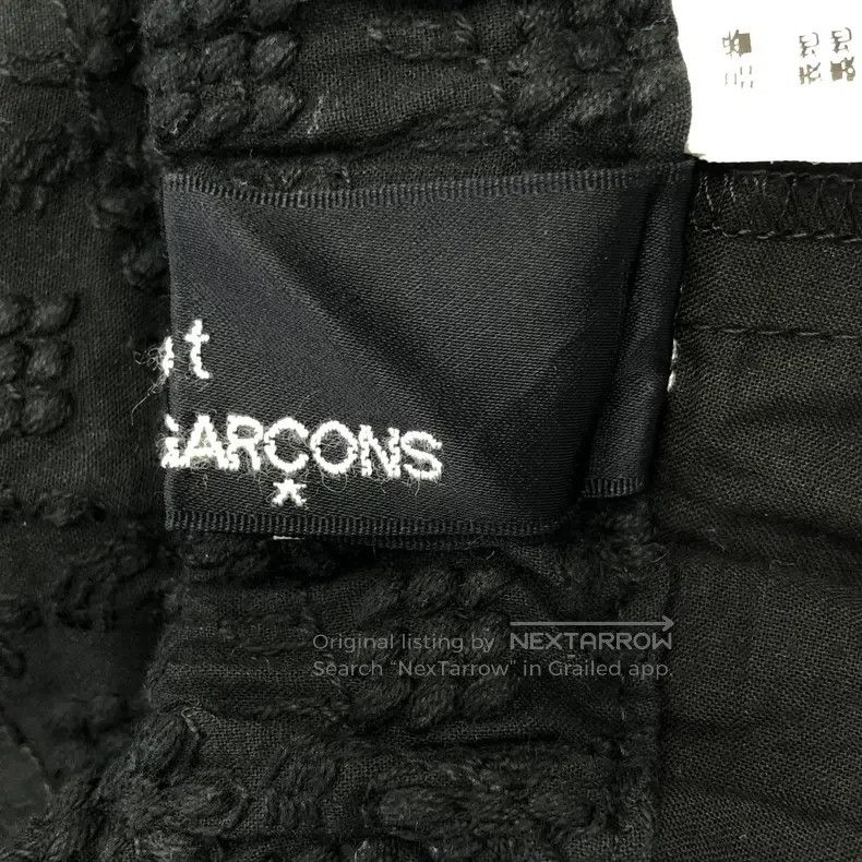 Comme des Garcons Comme Des Garcons size S Black 3D Embroidered Corduroy Loo Size 23" - 7 Thumbnail