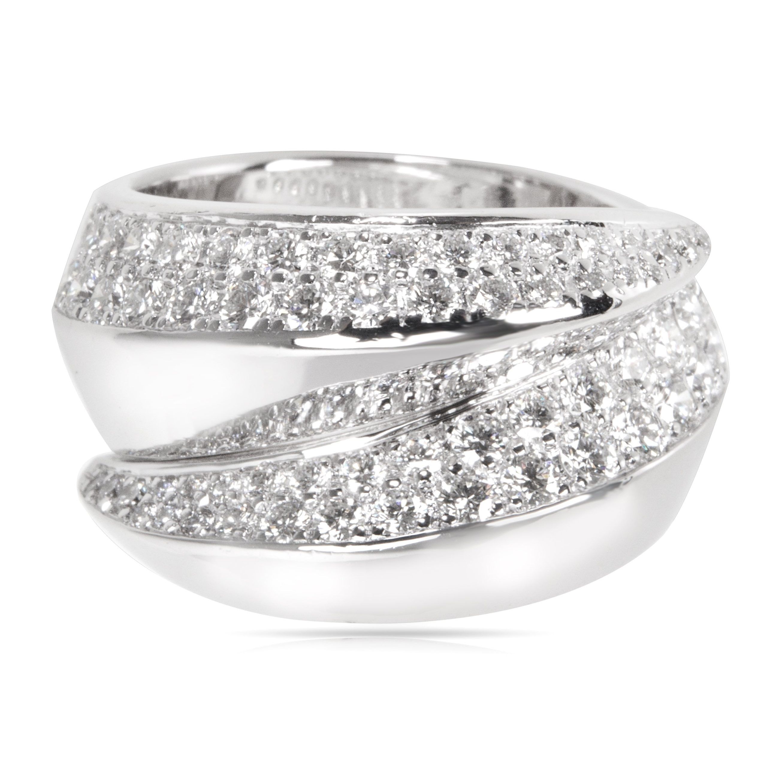 image of Cartier Panthere Griffe Ring In 18Kt White Gold 1.70 Ctw, Women's