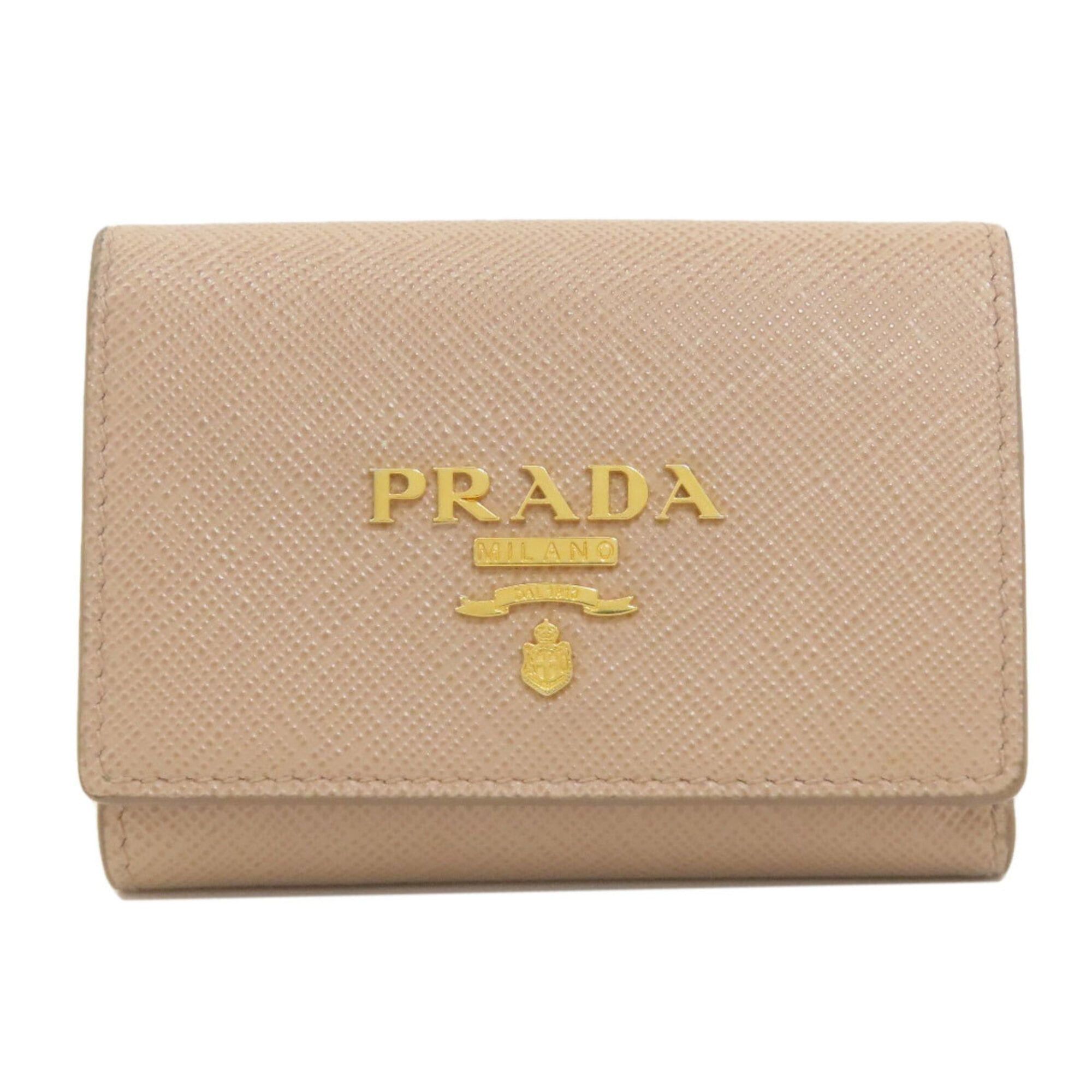 Prada Prada Compact Wallet, Bi-fold Saffiano Leather, Women's PRADA Size ONE SIZE - 1 Thumbnail