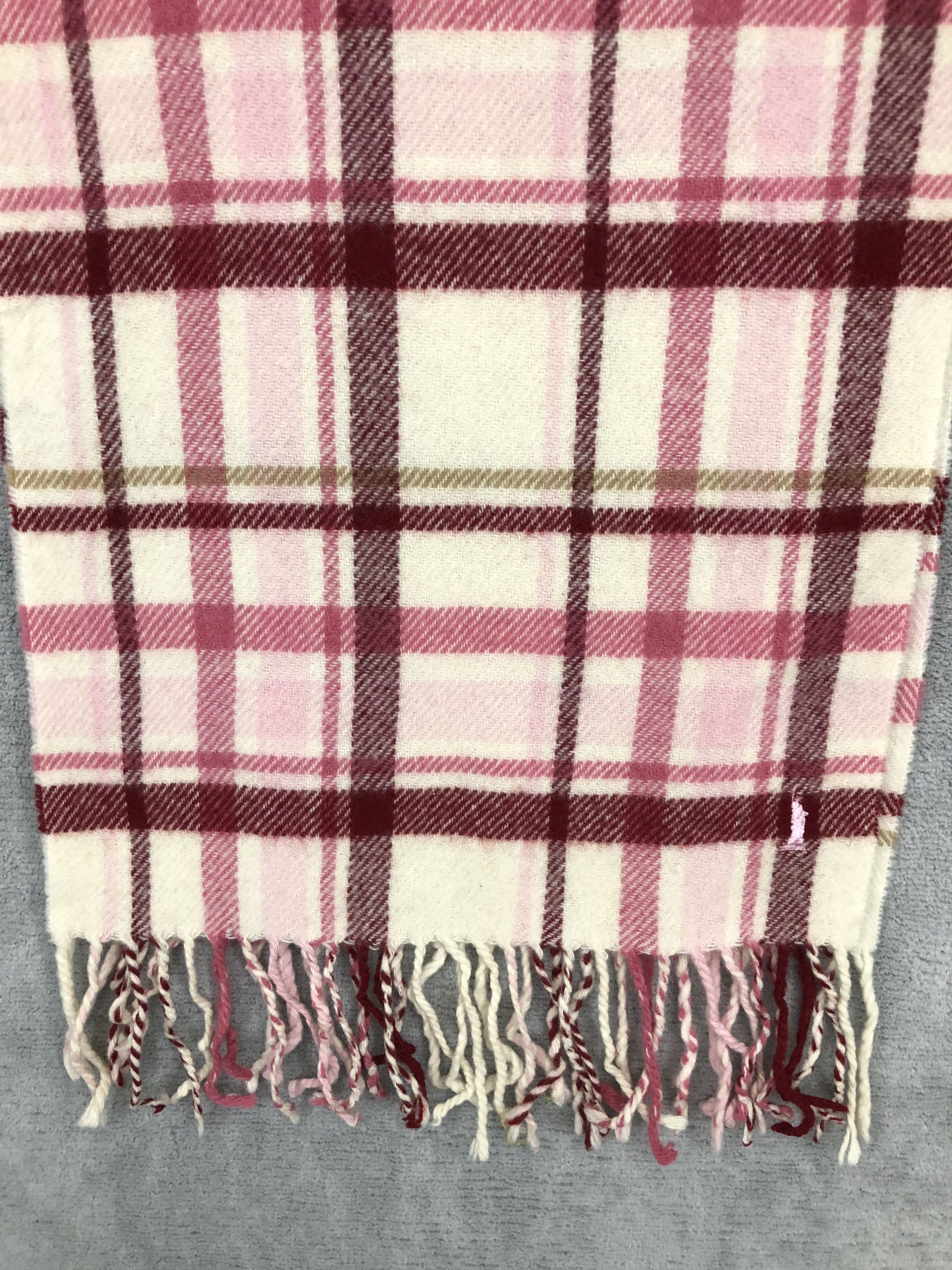 Japanese Brand East Boy Plaid Wool Scarf Muffler Neck Scarf Size ONE SIZE - 5 Thumbnail