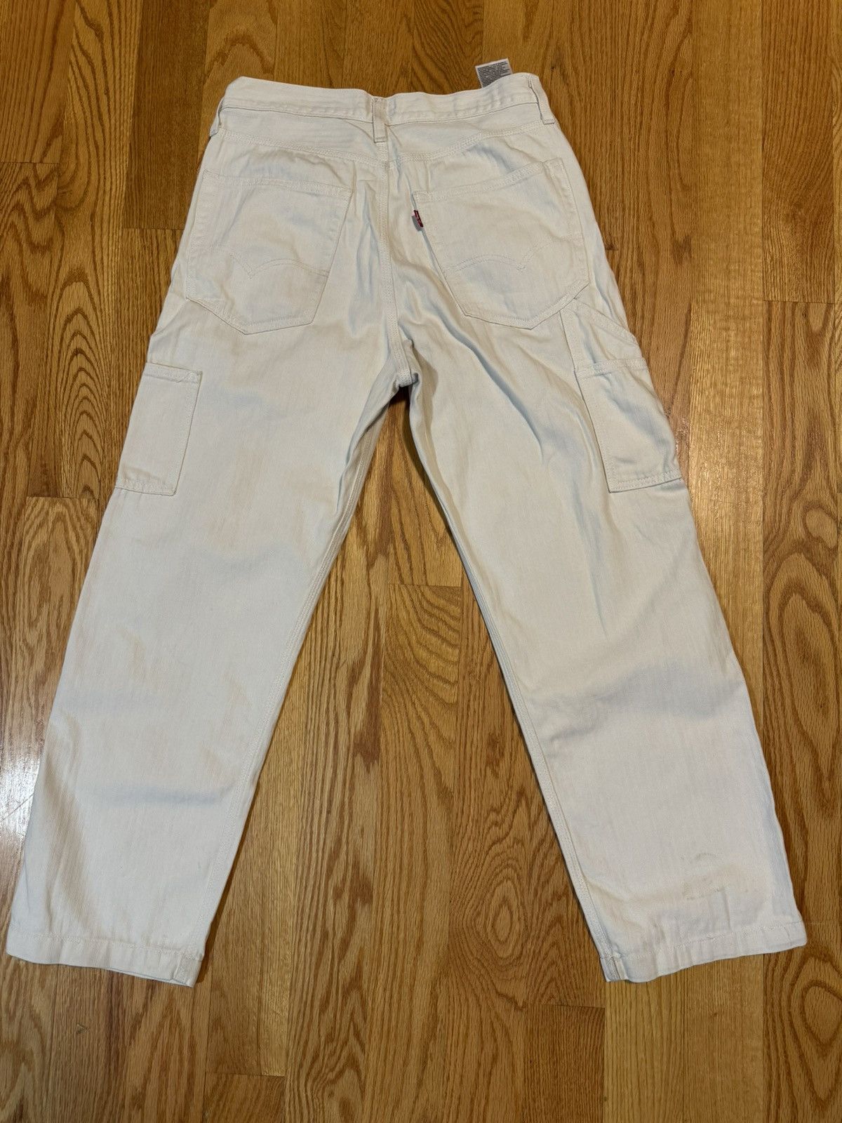 Levi's Vintage Levi’s Loose Baggy Fit Jeans Cream Size US 30 / EU 46 - 2 Thumbnail