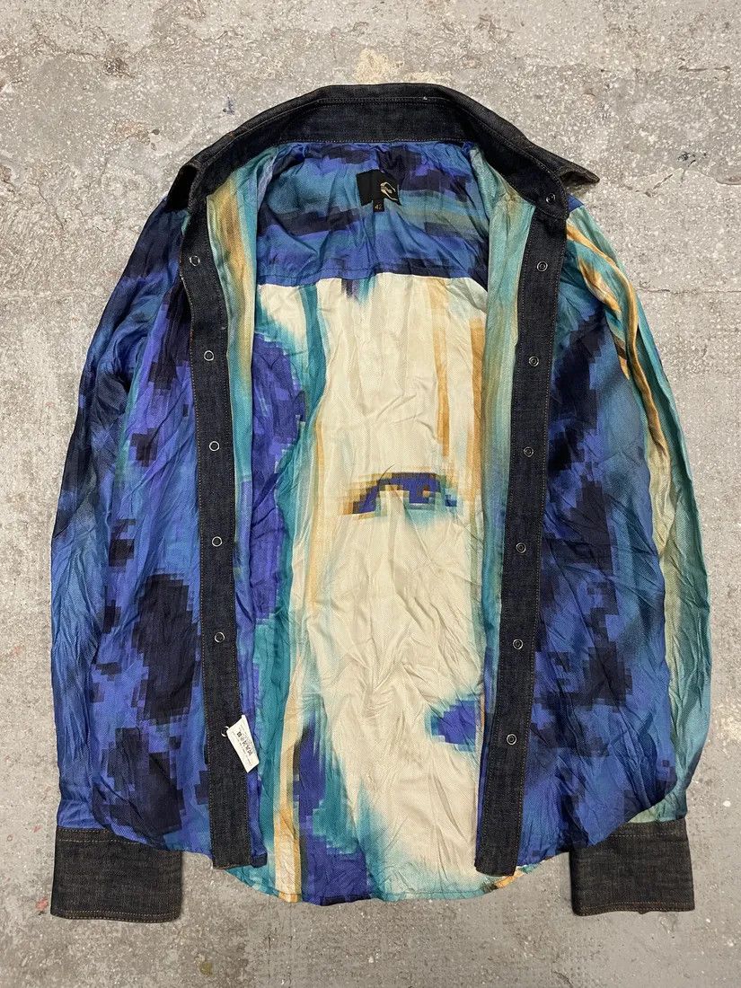 Just Cavalli × Vintage SS2001 Cavalli Pixelized Art Shirt Size US S / EU 44-46 / 1 - 3 Thumbnail