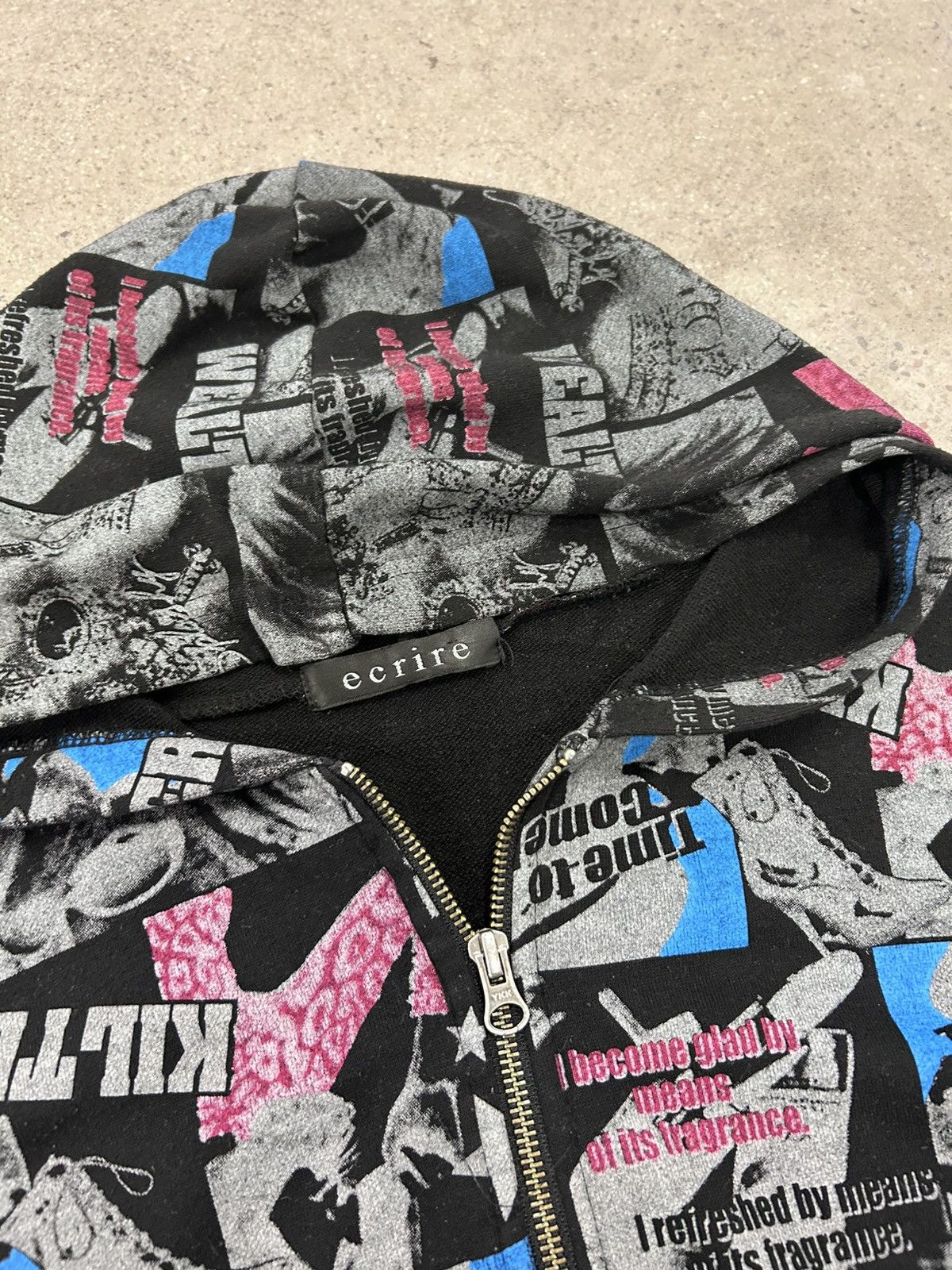 Hysteric Glamour “Ecrire “ Hysteric glamor style over print zip up AOP punk Size US XL / EU 56 / 4 - 7 Thumbnail