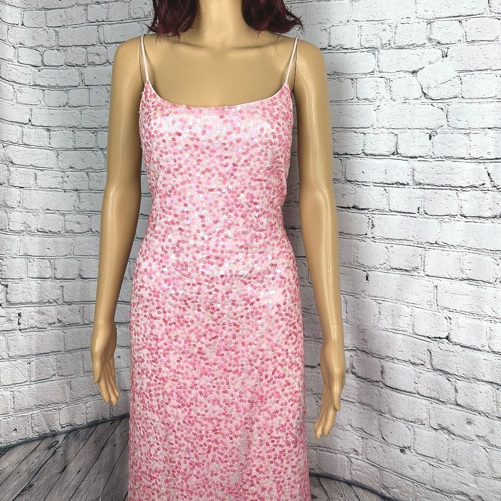 Other Marina by Marina Bresler Pink Sequined Gown - Size 12 Size XL / US 12-14 / IT 48-50 - 3 Thumbnail