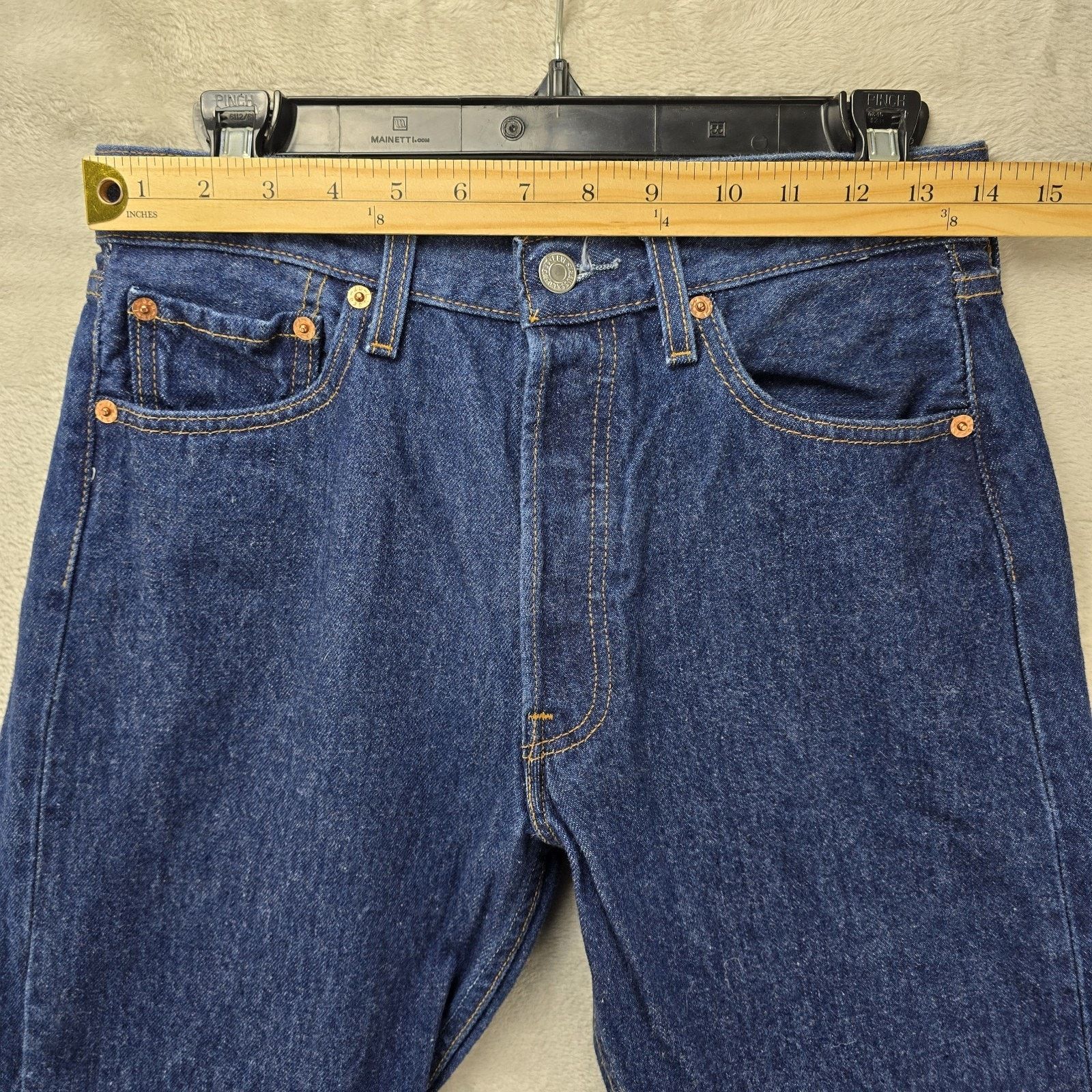 Levi's Vtg Levis 501 Jeans Men 29x32 (Fits 28x30) Button Fly Y2K Size US 28 / EU 44 - 12 Thumbnail