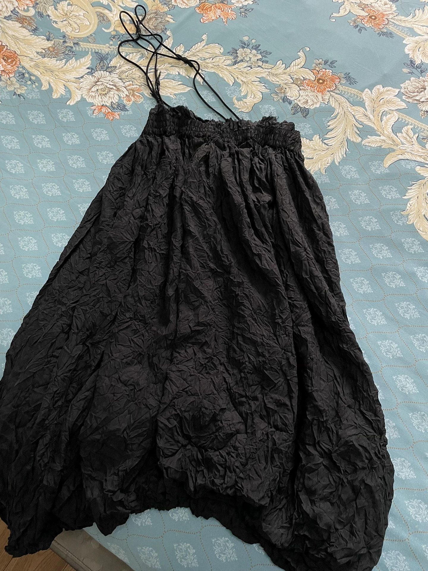 UNFINISHED LEGACY Black Crinkled Strap Skirt Size 30" / US 8 / IT 44 - 1 Thumbnail