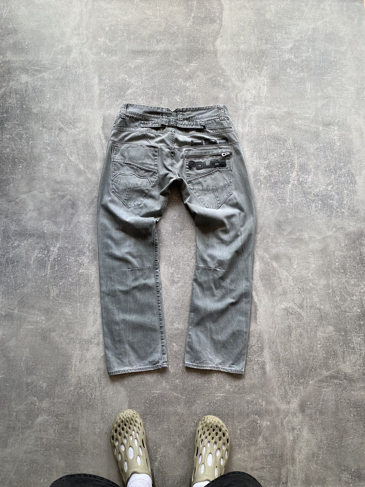 Japanese Brand Police 883 Y2K Cinch Back Jeans Size US 36 / EU 52 - 7 Thumbnail