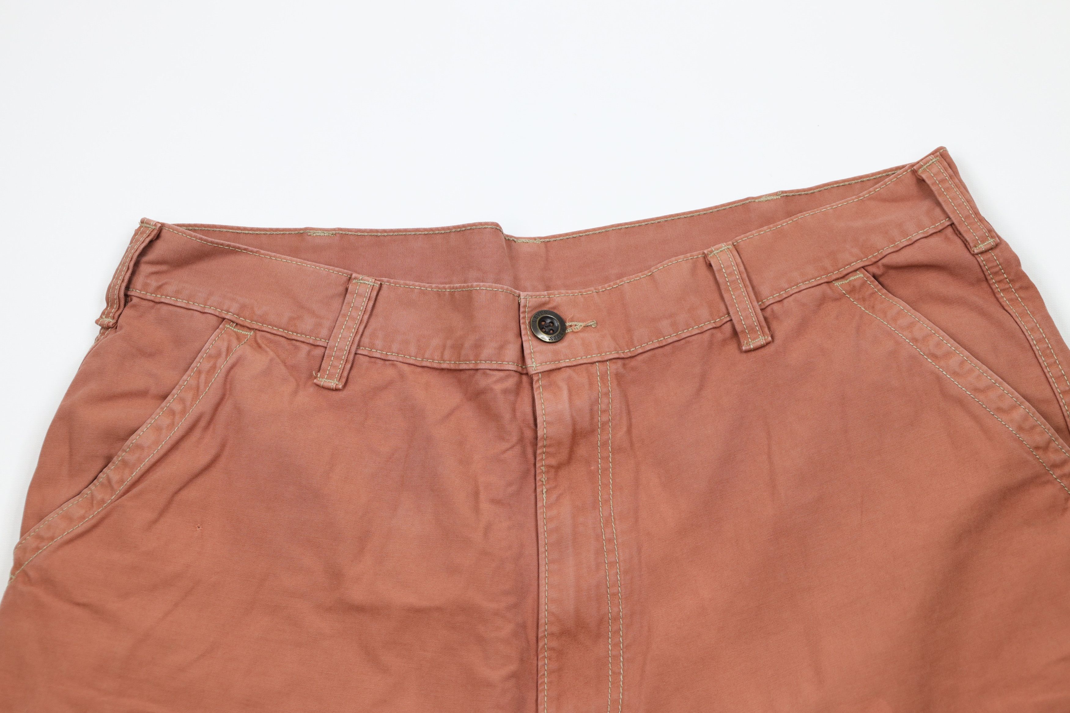 Levi's × Vintage Vintage Y2K Levis Faded Baggy Fit Cargo Shorts Rust Cotton Size US 38 / EU 54 - 2 Thumbnail