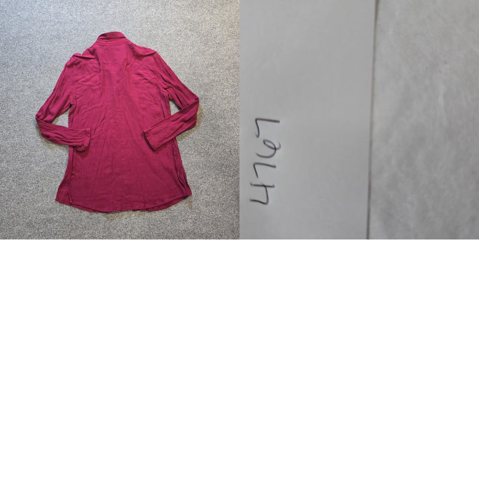 J. Jill J. Jill Blouse Shirt Women Medium Red Button Up Tunic Long Sleeve Lightweight Casual Size M / US 6-8 / IT 42-44 - 8 Thumbnail